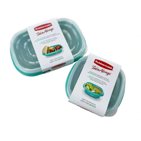 Rubbermaid TakeAlongs Food Storage Containers 2 Piece Set of 12 Blue NWT - Picture 1 of 8